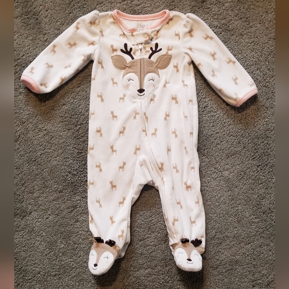 Baby girl 3-6m fleece pjs